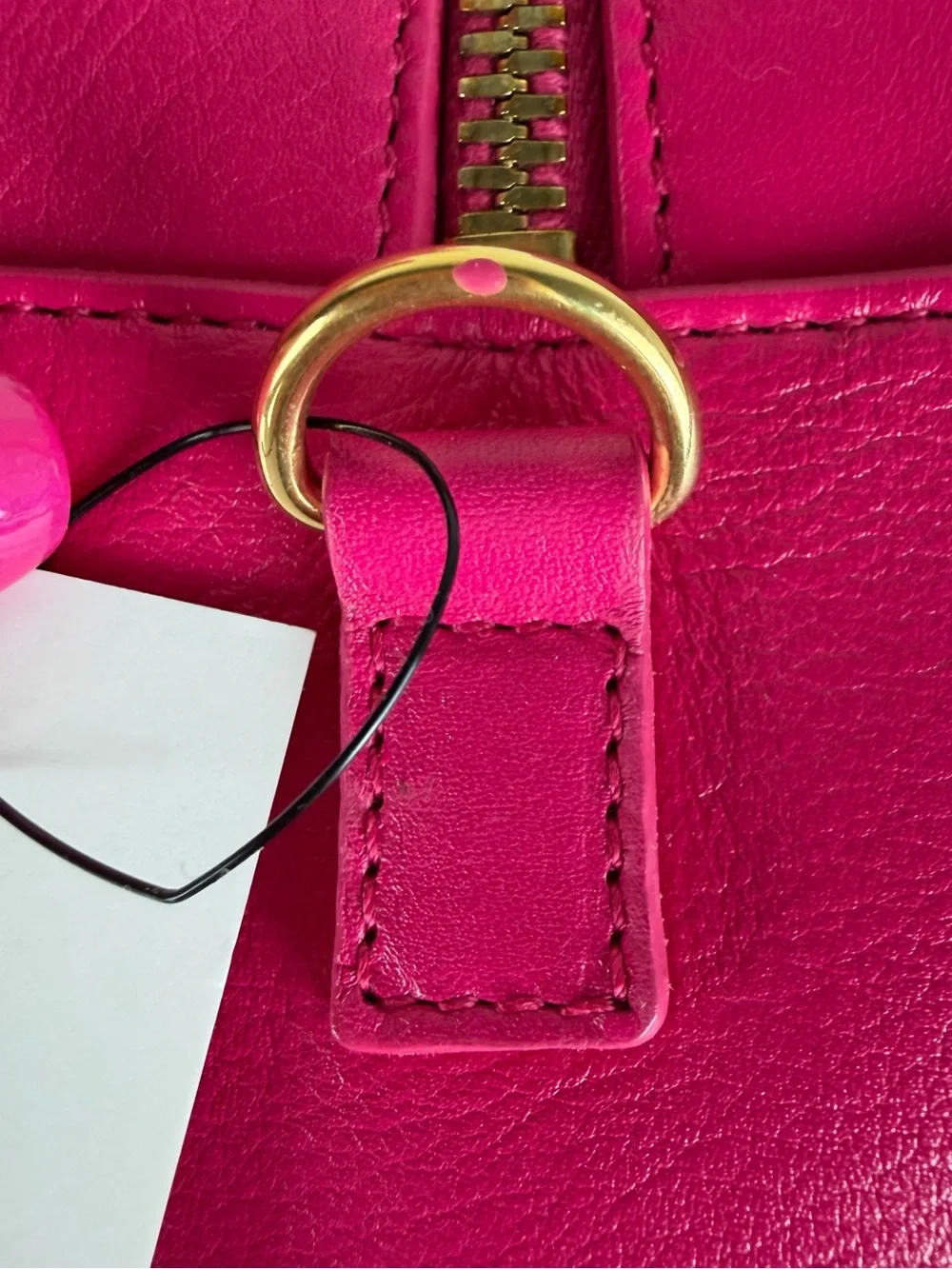Saint Laurent Small Cabas Leather Satchel